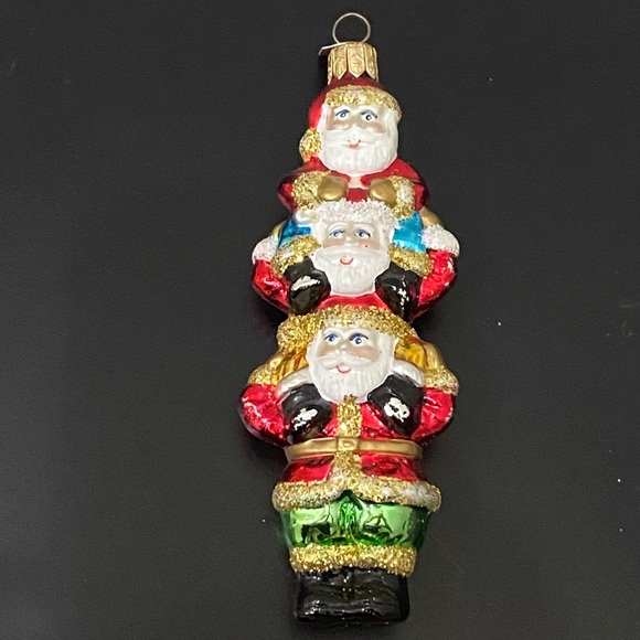 Vintage Discovery Channel Store Handblown Santa Bonanza Ornament Poland - Picture 1 of 16